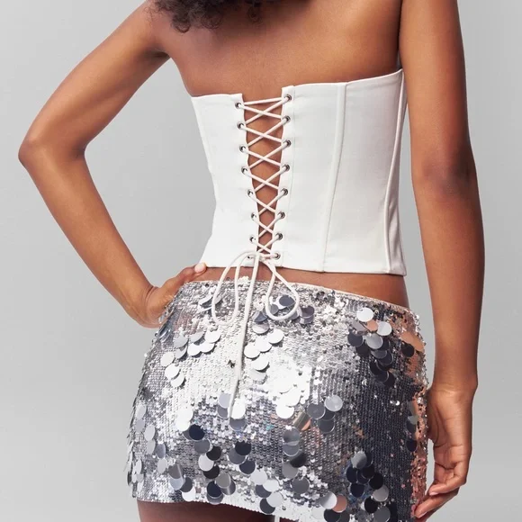 Danielle Guizio Satin Corset - Picture 2 of 6